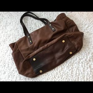 J.Crew Brown leather tote bag/handbag